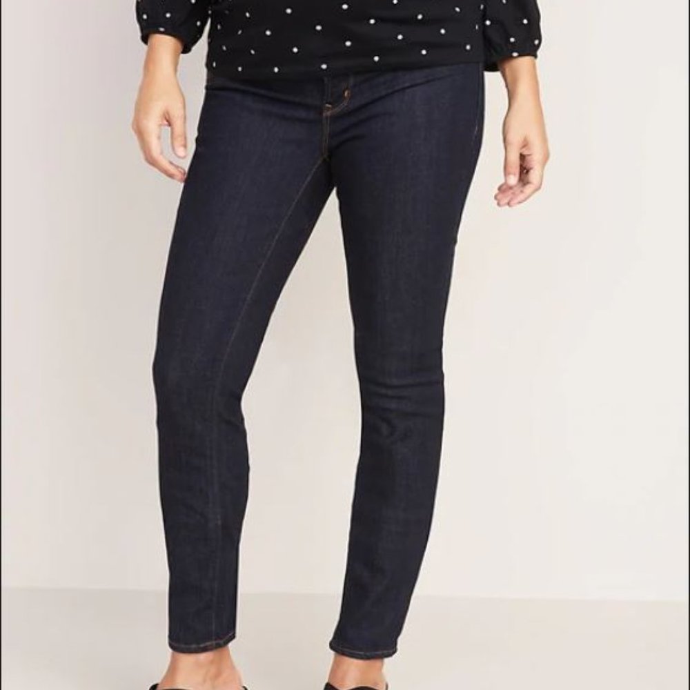 Old Navy Maternity Sknny Jeans, Side Panel, 18L